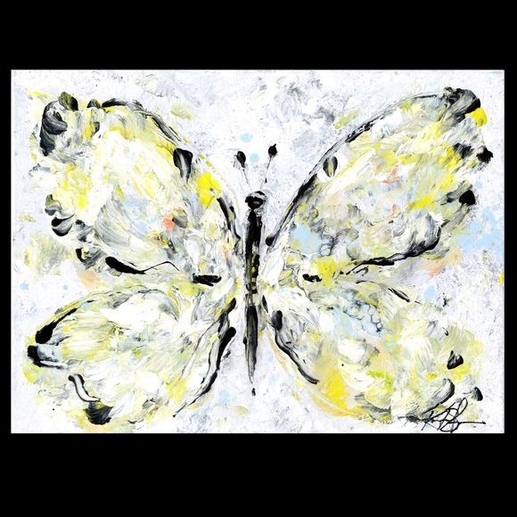 Original Abstract Painting on Canvas, Ready to hang, Butterfly Whispers 1 - Picture 2 of 8